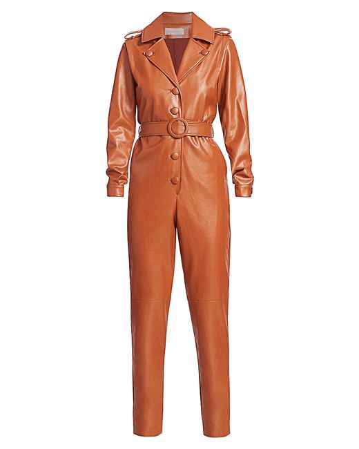 Ronny Kobo Faux Leather Jumpsuit