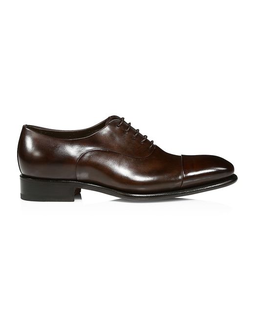 Santoni Isaac Cap-Toe Leather Oxford Shoes