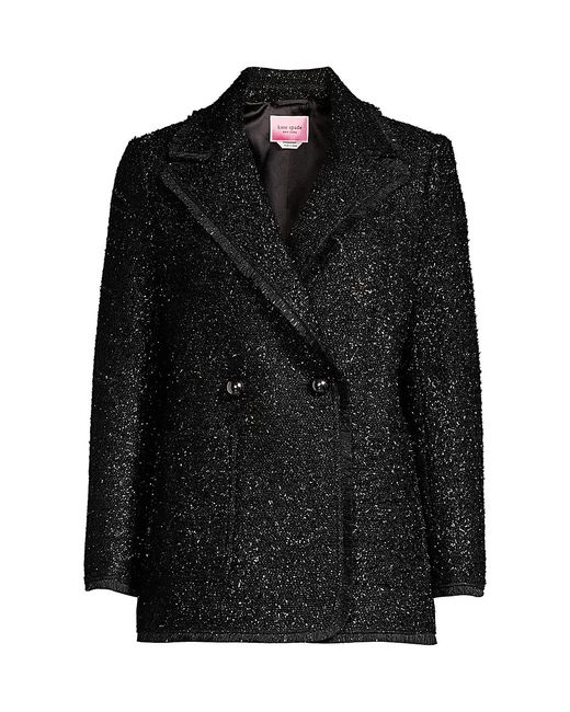 Kate Spade New York Tinsel Tweed Double Breasted Blazer