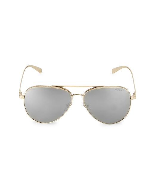 Versace 59MM Metal Aviator Sunglasses