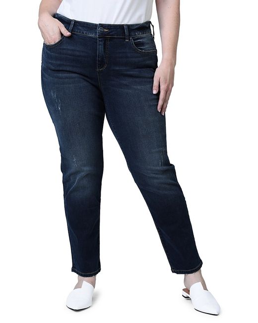 Slink Jeans Plus Mid-Rise Slim-Fit Jeans