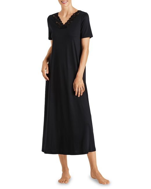 Hanro Moments Short-Sleeve Long Gown