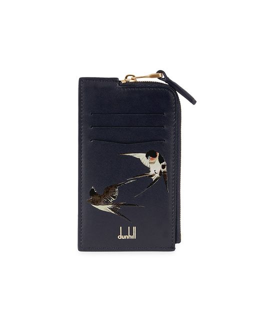 Alfred Dunhill Spring Swallows Zip Card Case