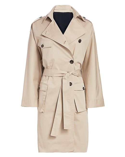 The Kooples Checkered Trench Coat