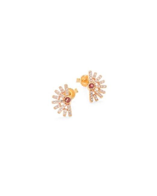 Astley Clarke Setting Sun Diamond Pink Tourmaline Stud Earrings
