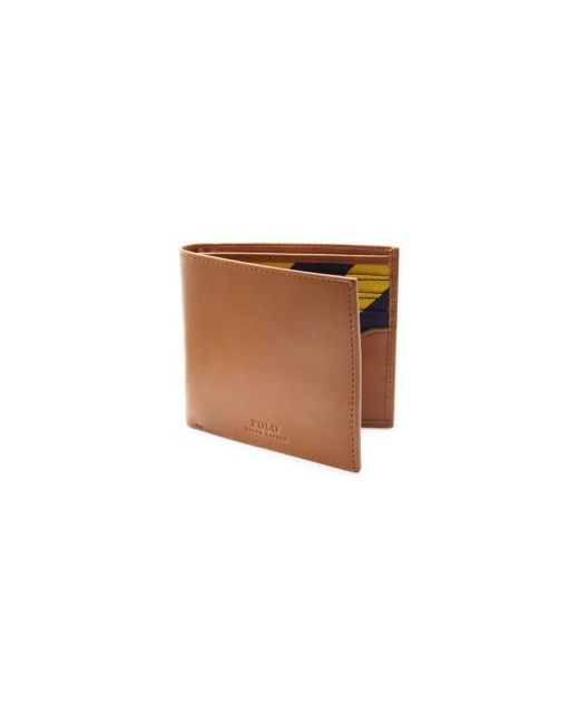 Polo Ralph Lauren Leather Silk Bi-Fold Wallet