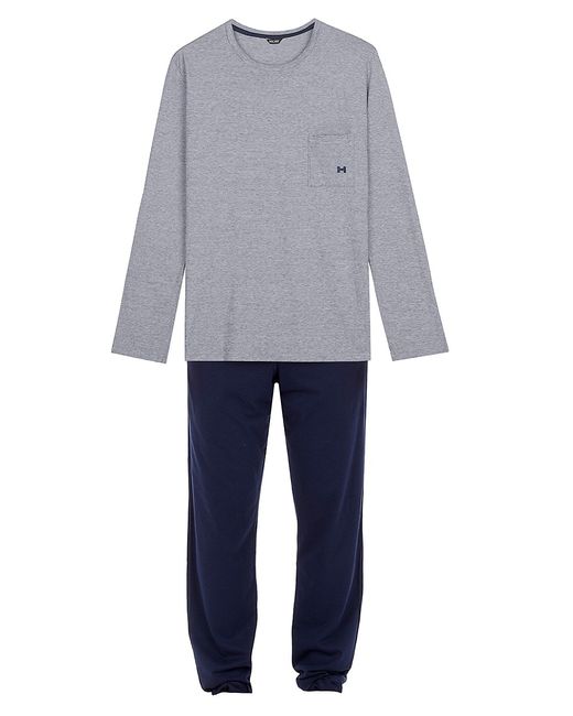 Hom 2-Piece Long-Sleeve Top Pants Pajama Set