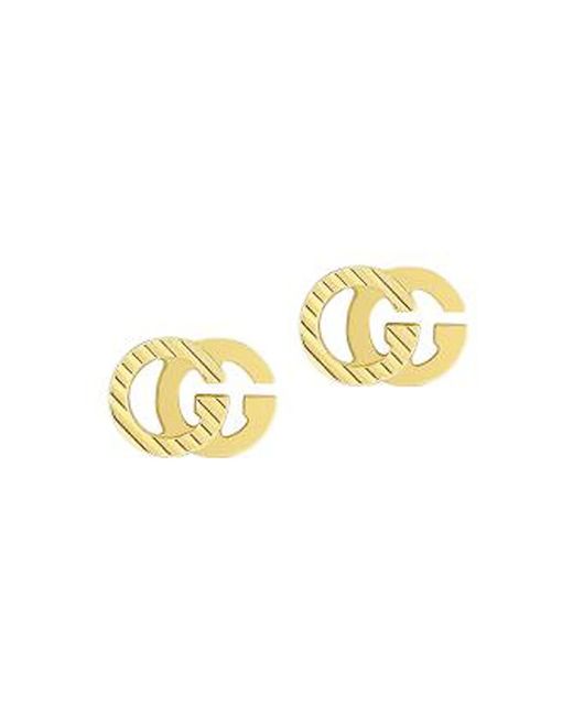 Gucci GG Running 18K Stud Earrings