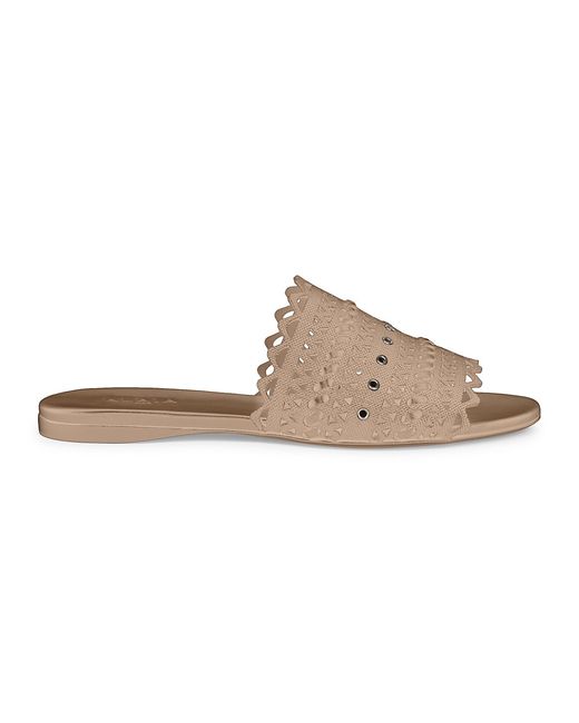 Alaïa Perforated Slide Sandals