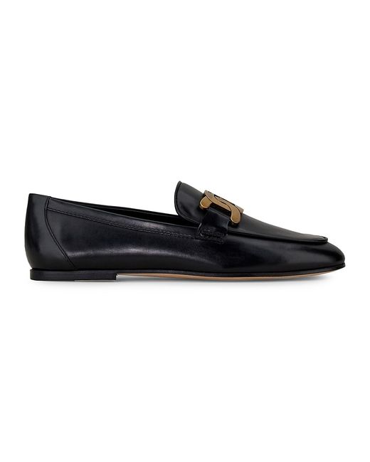 Tod's Kate Almond-Toe Leather Loafers