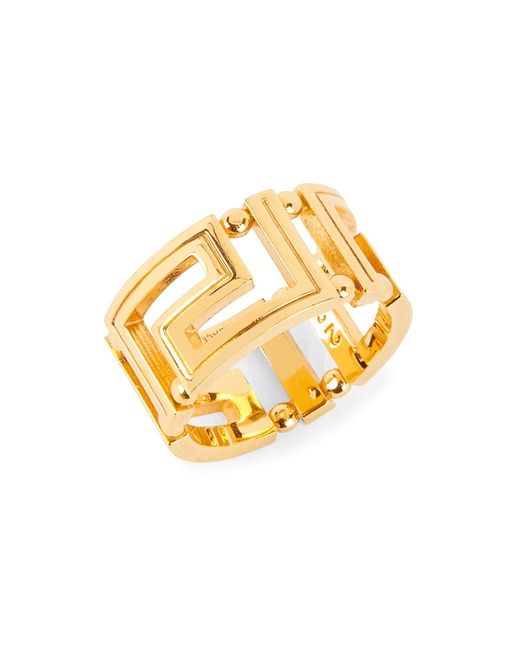 Versace Greca Goldtone Ring