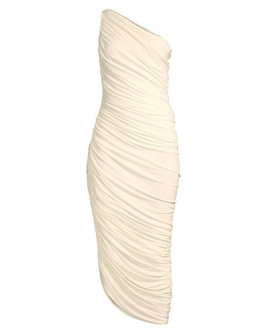 Norma Kamali Diana Ruched One-Shoulder Gown