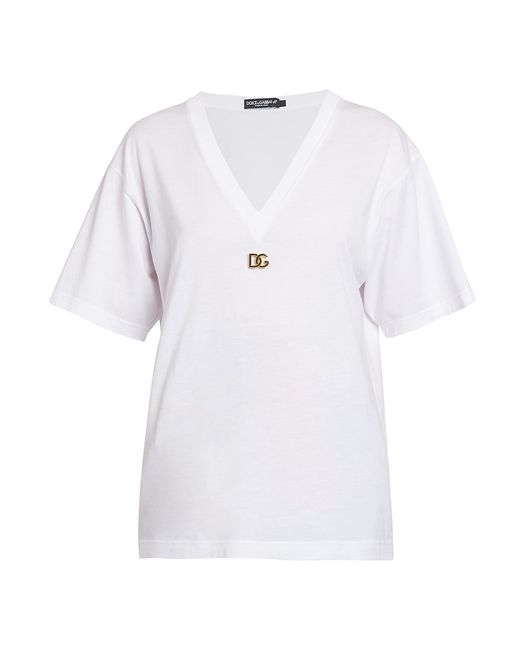 Dolce & Gabbana Metal DG V-Neck T-Shirt