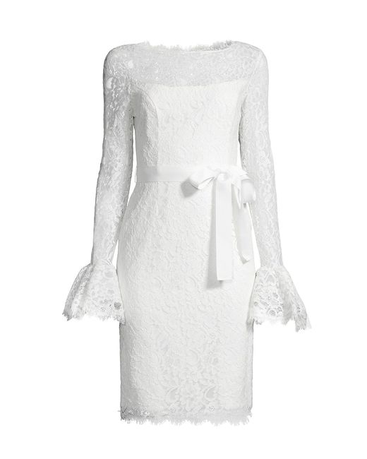 Shani Lace Bell-Sleeve Sheath Dress