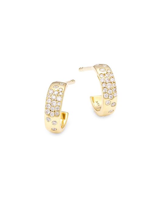 Ippolita Stardust 18K Yellow Diamond Mini Huggie Hoop Earrings