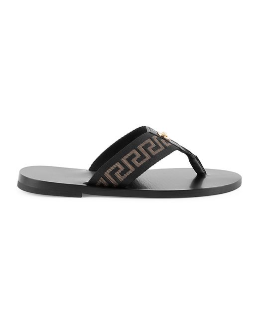 Versace Nastro Leather Thong Sandals