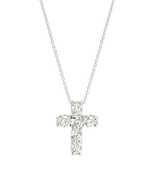 Roberto Coin 18K Diamond Cross Pendant Necklace