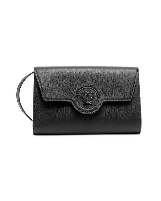 Versace La Medusa Leather Wallet-On-Strap