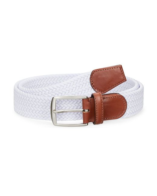 Saks Fifth Avenue COLLECTION Leather-Trim Woven Belt