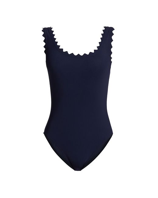 Karla Colletto Ines Scallop-Neck One-Piece Swimsuit