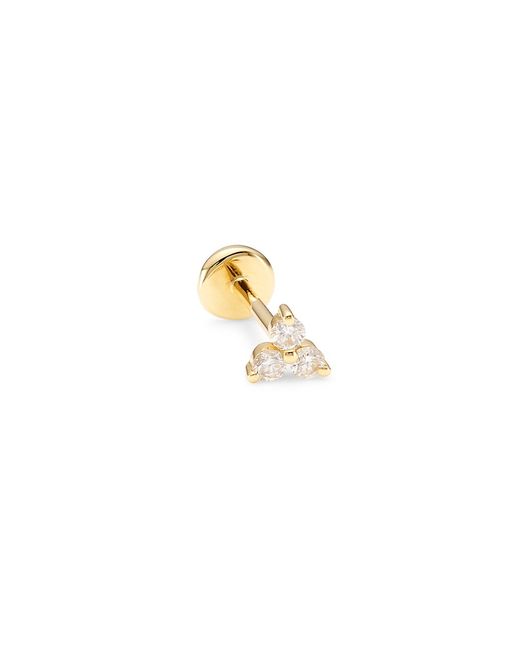 Persee Piercing Triangle Paving 18K Diamond Single Earring