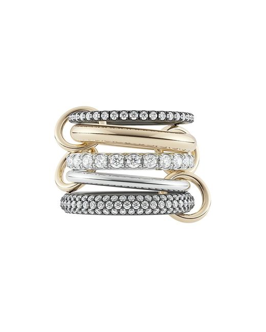Spinelli Kilcollin Galaxy Tri-Tone Diamond 5-Link Leilani Ring