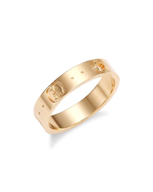 Gucci 18K Icon Ring With Star Details