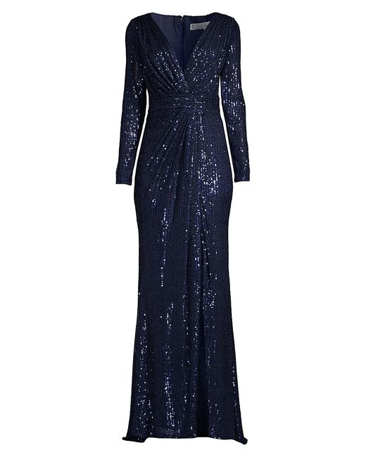 Mac Duggal Sequined Evening Gown