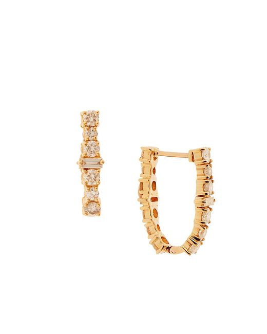 Ileana Makri Cascade 18K Light Champagne Diamond Hoop Earrings