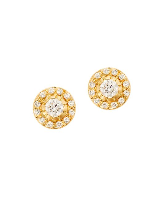 Ileana Makri 18K Gold 0.3 TCW Diamond Classic Solitaire Earrings