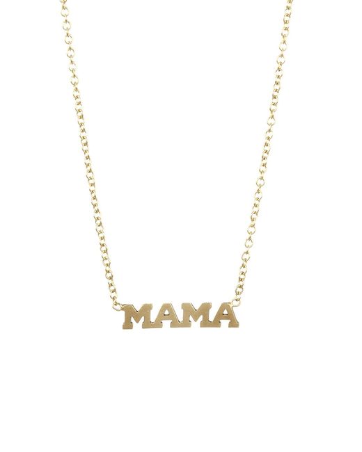 Zoe Chicco Itty Bitty 14K Gold Mama Necklace