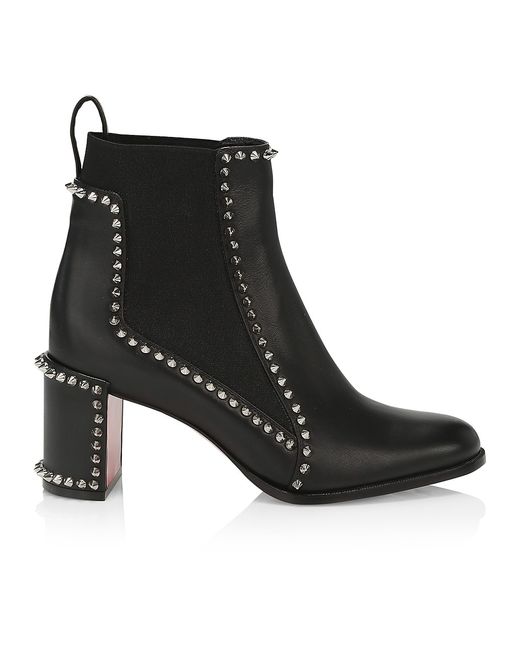 Christian Louboutin Out Line Spiked Leather Ankle Boots