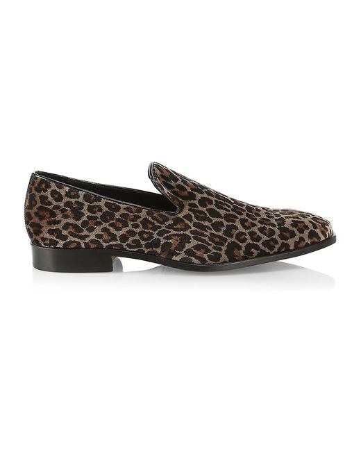 Saks Fifth Avenue COLLECTION Leopard Velvet Loafers