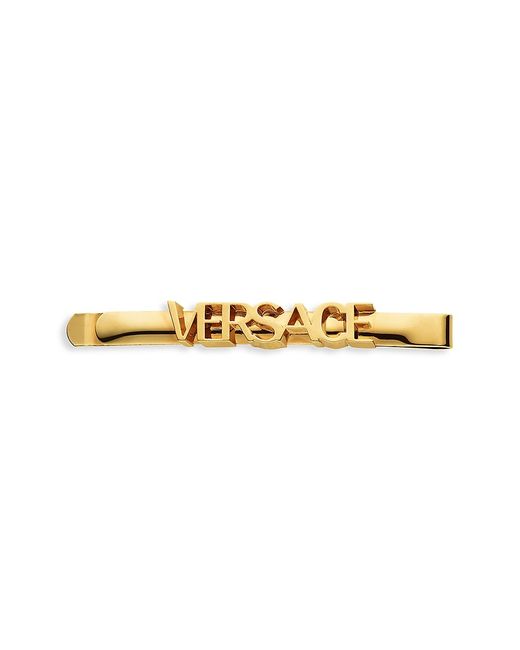 Versace Goldtone Logo Hair Pin