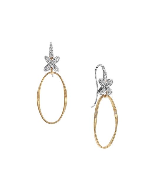Marco Bicego Two-Tone 18K Diamond Drop Earrings