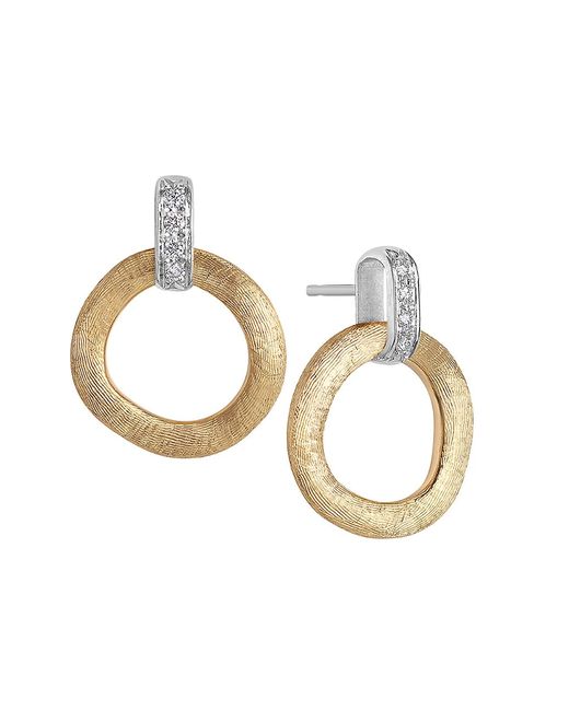 Marco Bicego Jaipur Two-Tone 18K Gold Diamond Drop Earrings