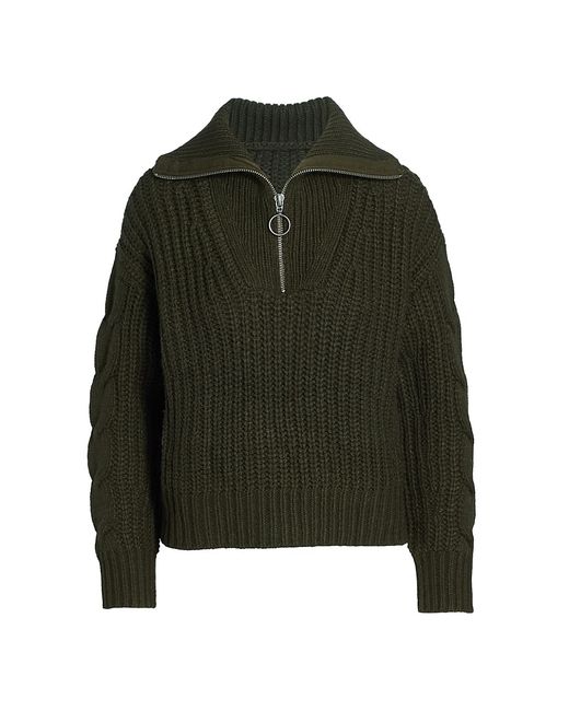 Design History Cable-Knit Half-Zip Sweater