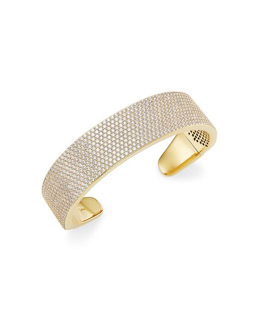 Adriana Orsini Daytime 18K Goldplated Pav Wide Cuff Bracelet