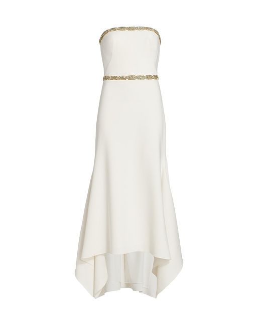 Reem Acra Strapless Bead-Embellished Dress