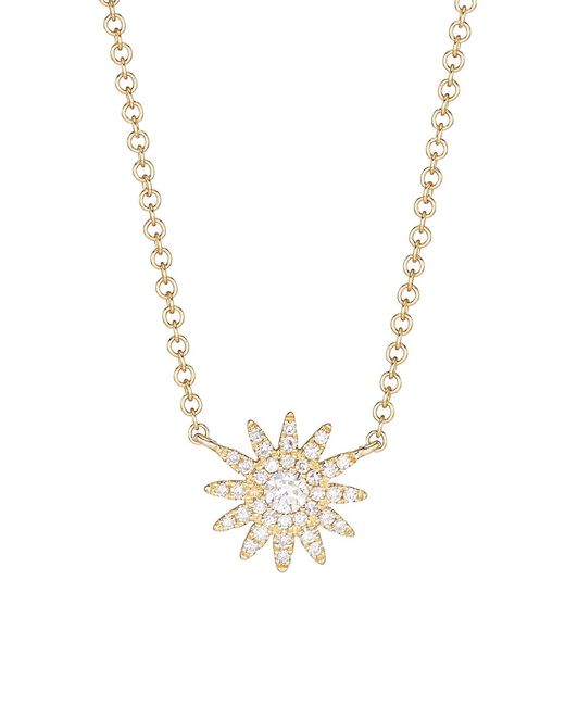 Saks Fifth Avenue Collection Kate 14K Gold Diamond Starburst Pendant Necklace