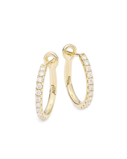 Saks Fifth Avenue Collection Eternal 14K Gold Diamond Hoop Earrings