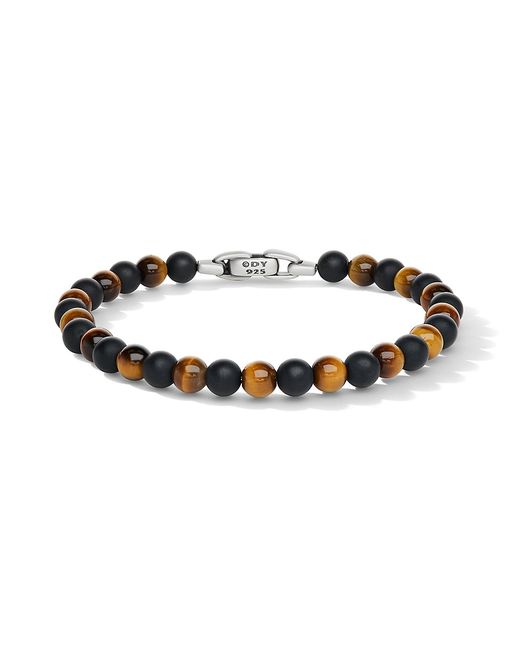David Yurman Spiritual Beads Sterling Tigers Eye Bracelet