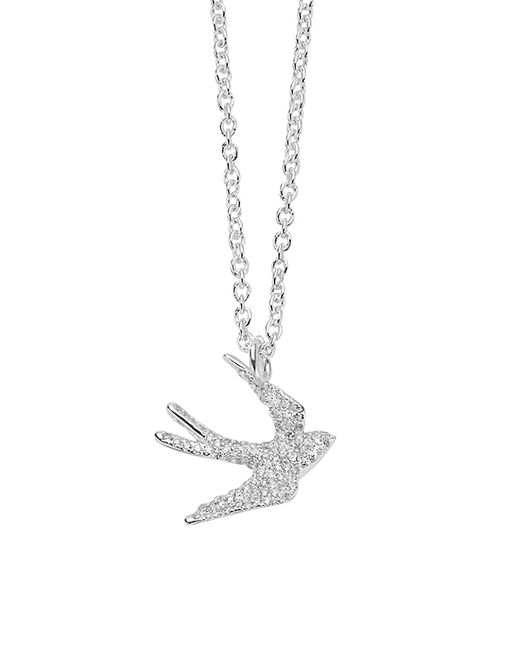 Ippolita Stardust Sterling Diamond Mini Dove Pendant Necklace