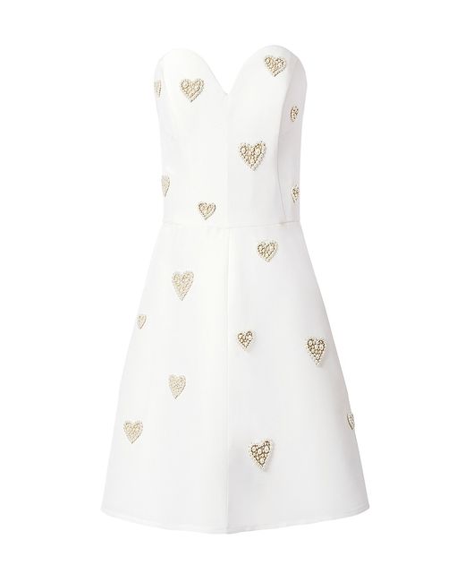 Carolina Herrera Faux Pearl-Embellished Heart Dress