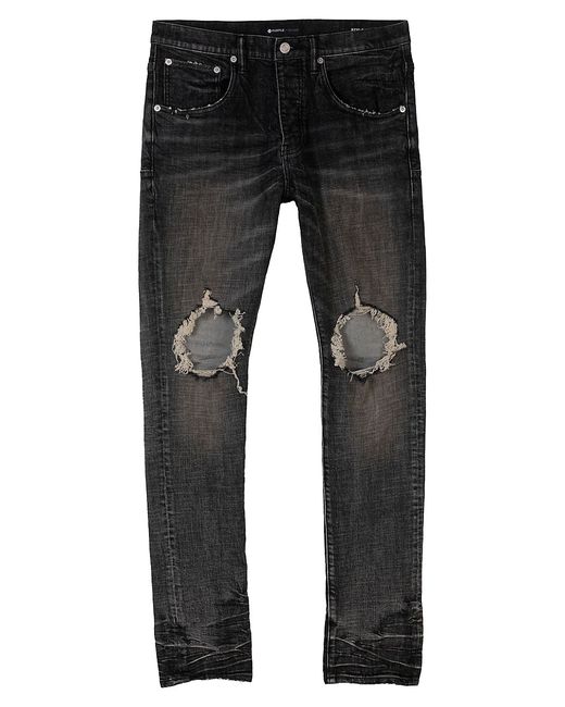 Purple Brand Distressed Five-Pocket Jeans
