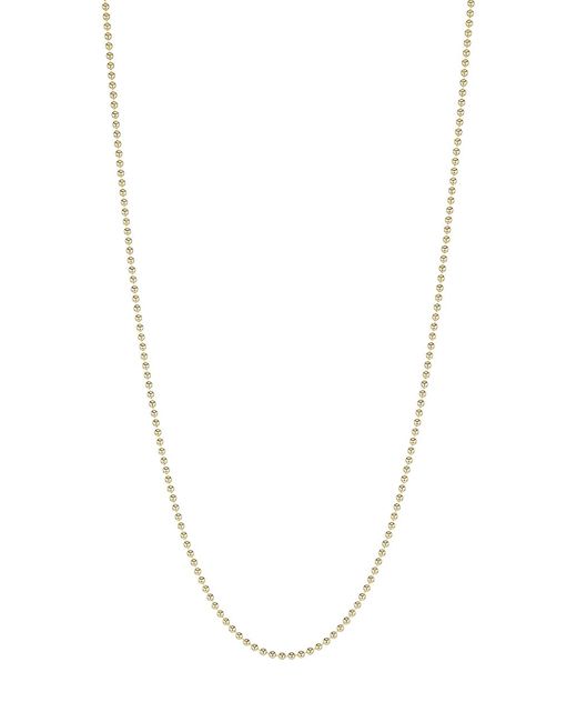 Saks Fifth Avenue Collection Solid 14K Gold Bead Chain Necklace