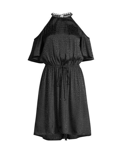 Michael Michael Kors Satin Cold-Shoulder Dress