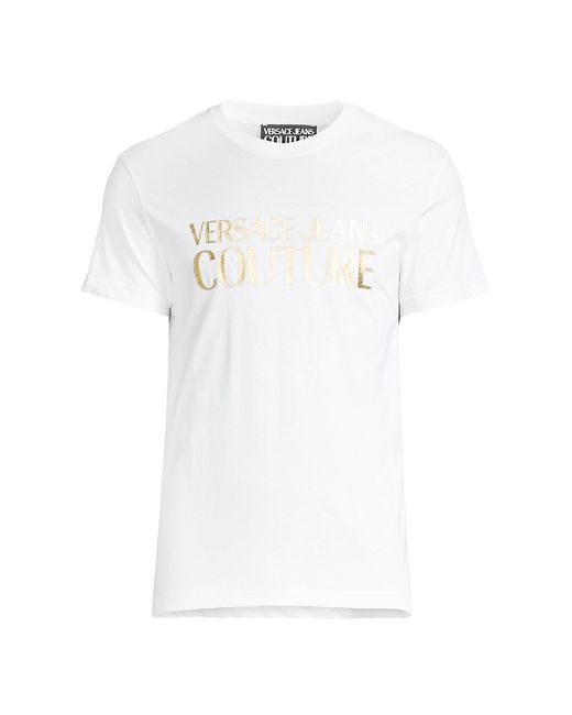 Versace Logo Foil-Print Cotton T-Shirt