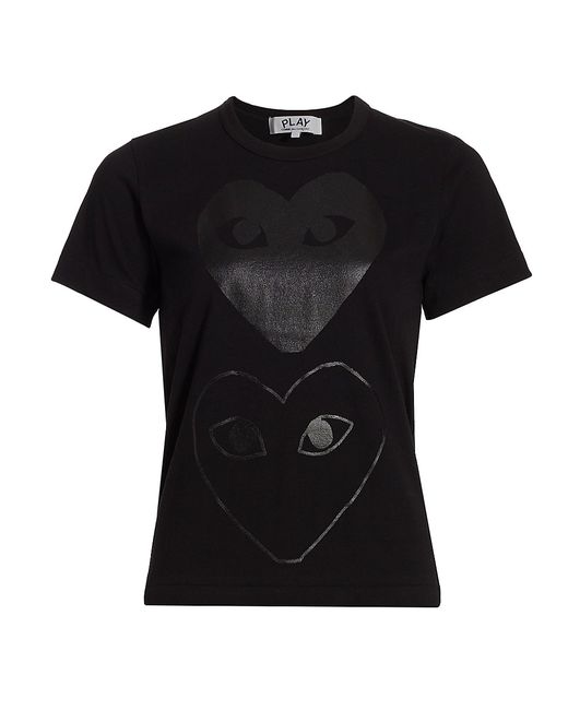 Comme Des Garçons Play Double Heart Graphic T-Shirt
