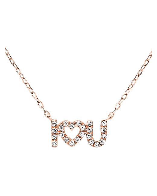 Djula 18K Diamond I Love U Pendant Necklace